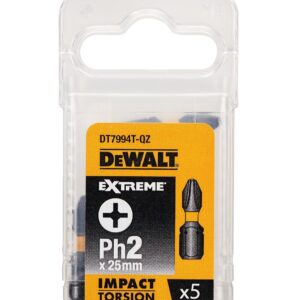 VIJAČ PH2/25 IR TORSION ZA UDAR. VIJAČ. 5KOM Dewalt DT7994T