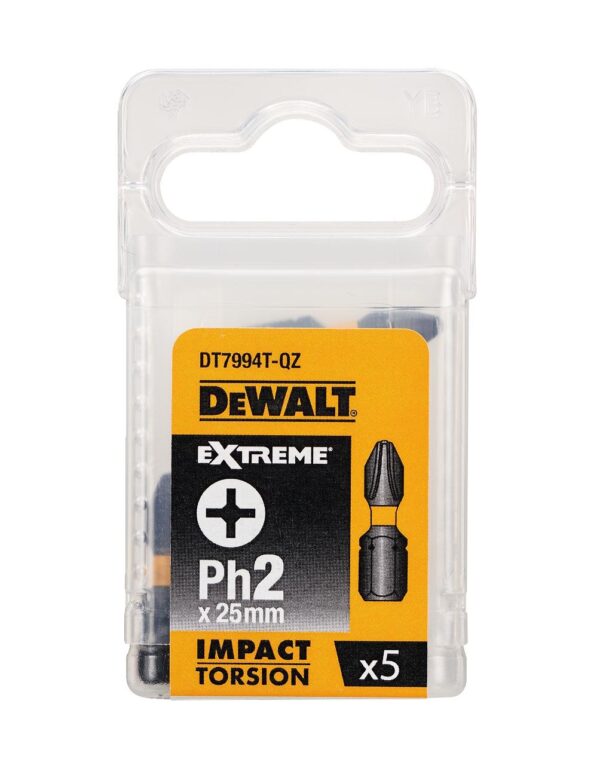 VIJAČ PH2/25 IR TORSION ZA UDAR. VIJAČ. 5KOM Dewalt DT7994T