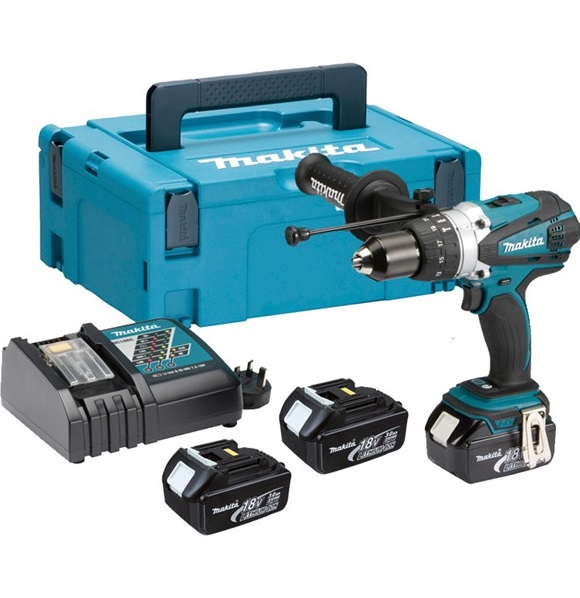 Akumulatorski udarni vrtalnik Makita DHP458RF3J