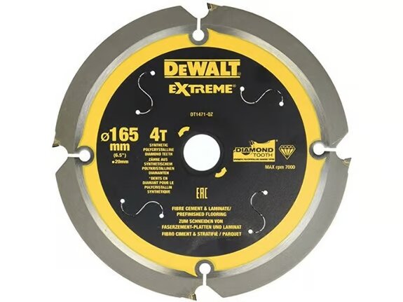 List krožne žage za cement 165/20 4 ZOB Dewalt DT1471