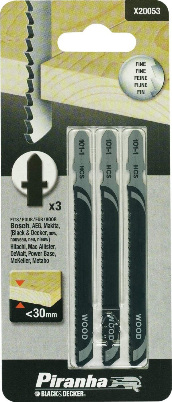 Garnitura listov za vbodno žago Black & Decker X20053