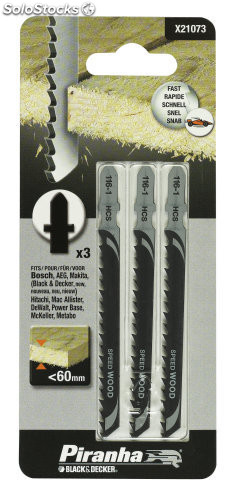 Garnitura listov za vbodno žago Black & Decker X21073