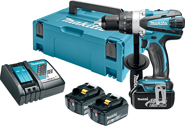 Akumulatorski vrtalnik Makita DDF458RF3J