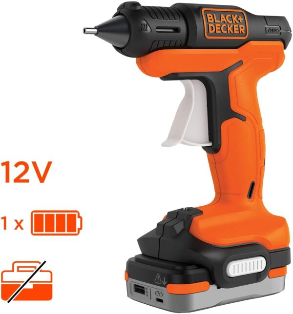 Akumulatorska pištola za lepilo Black & Decker BDCGG12S1