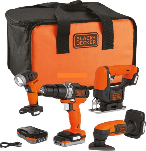 4-delni set orodja Black & Decker BDCK123S2S