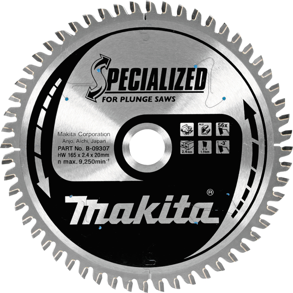 TCT Specialized žagin list za aluminij 165x20x56Z Makita B-33021
