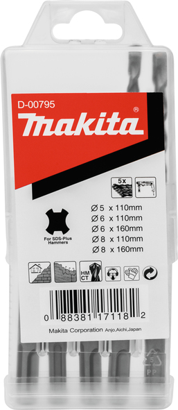5-delni set svedrov SDS+ Makita D-00795