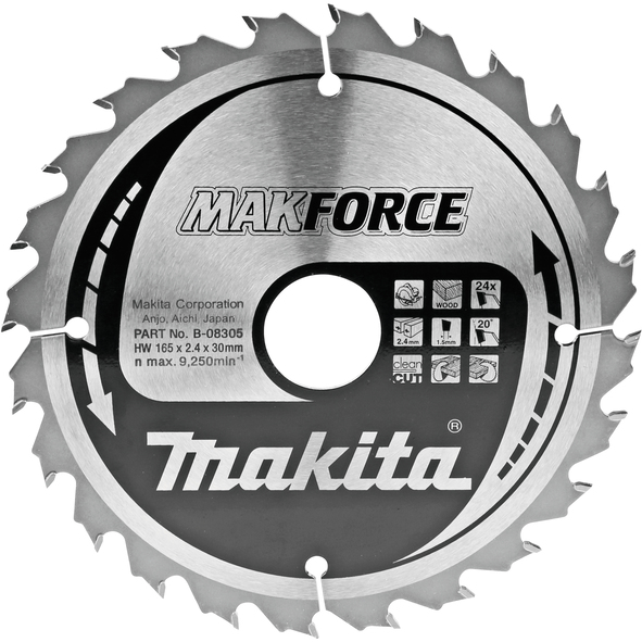TCT MAKForce žagin list 165 mm (40 zob) Makita B-08436