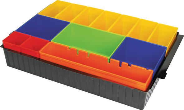 Notranja podloga z barvnimi škatlicami in peno za pokrov Makita P-83652