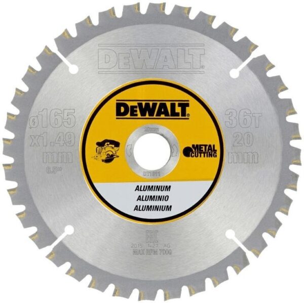 Žagin list za kovino Dewalt 165mmx20mm 36 ZOB DT1911