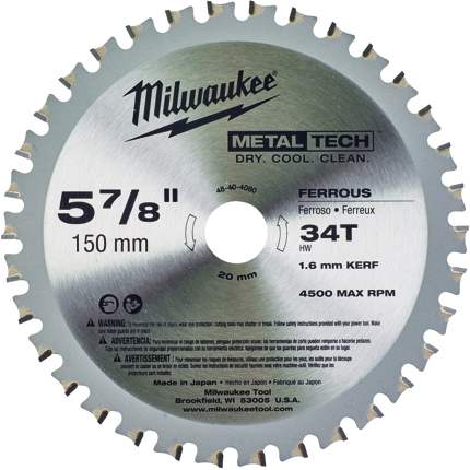 List krožne žage za kovino Milwaukee 48404080