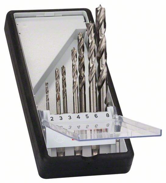 7 delni komplet spiralnih koničastih svedrov za les Robust Line s šestrobnim vpetjem Bosch 2607019923