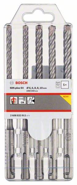 Udarni svedri SDS plus-5X SET 6/6/8/8/10mm Bosch 2608833911