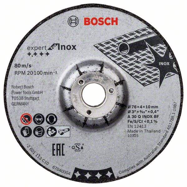 2-brusilni plošči Bosch 76 x 4 x 10 mm Expert for INOX 2608601705