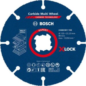 Rezalna plošča Bosch EXPERT Carbide Multi Wheel X-LOCK, 125 mm, 22,23 mm 2608901193