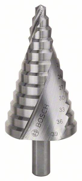 Stopničasti sveder HSS; 12 st.; 6-39mm Bosch