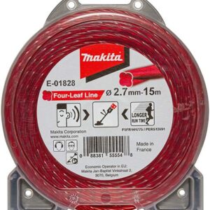 Štiridelna najlonska nitka rdeča Makita 2,7 mm x 15 m E-01828