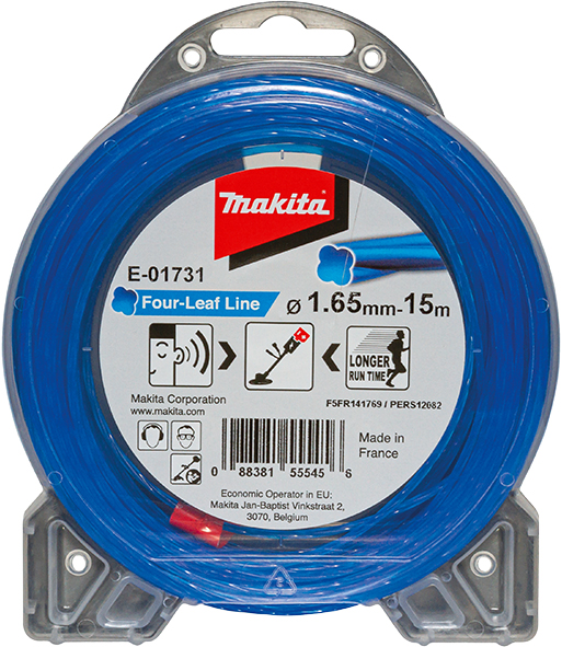 Štiridelna najlonska nitka modra Makita 1,65 mm x 15 m E-01731