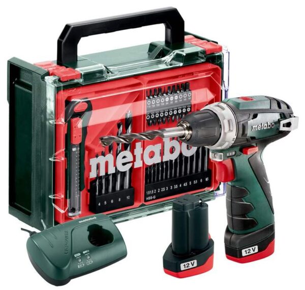 Akumulatorski vrtalni vijačnik Metabo PowerMaxx BS BASIC SET + 41-delnim set pribora 600080710