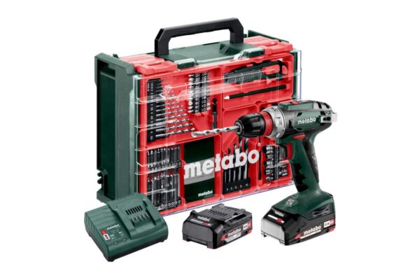 Akumulatorski vrtalni vijačnik Metabo BS 18 Quick Set + 74-delni set pribora 602217710
