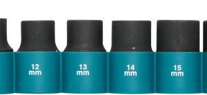 9-delni set natičnih ključev Makita 1/2 z adapterjem - B-54645