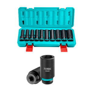 10-delni set 1/2 nastavkov za udarni ključ 2102L / INDUSTRIAL (THKISD12102L) Total Tools