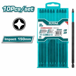 10-delni set udarnih nastavkov za izvijač 150mm/ INDUSTRIAL (TACIM16PH263) Total Tools
