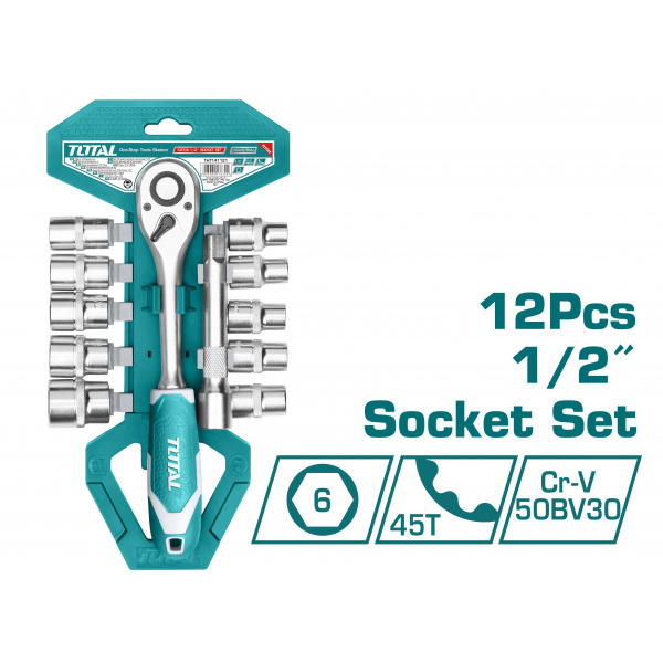 12-delni set 1/2 nastavkov (žepni)/ INDUSTRIAL (THT141121) Total Tools