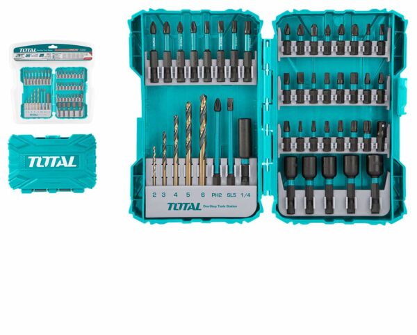 45-delni set udarnih izvijačev in svedrov/ INDUSTRIAL (TACSDL24502) Total Tools
