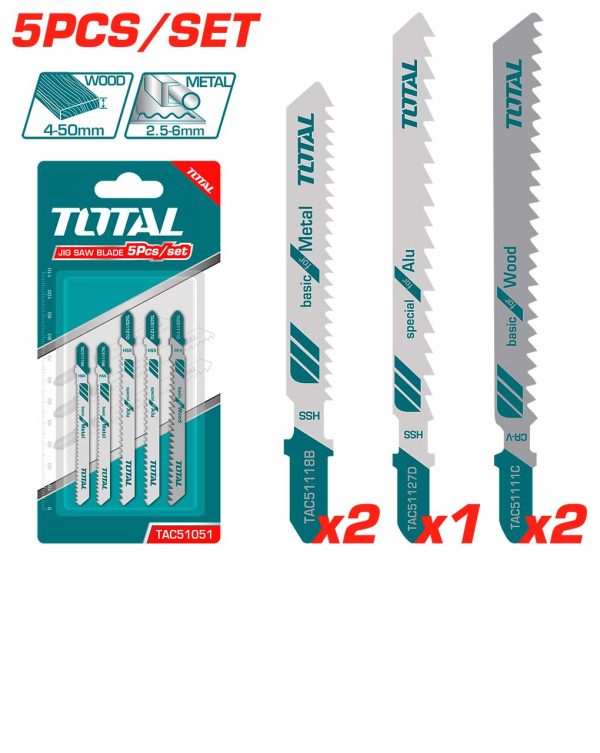 5-delni set-list za vbodno žago (TAC51051) Total Tools