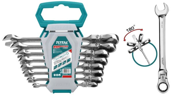 8-delni set ključev 586, 8/10/12/13/14/15/17/19/1,1kg/ INDUSTRIAL (THT102RK586) Total Tools