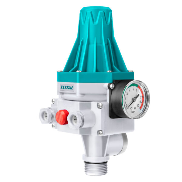 Avtomatsko elektronsko stikalo za uravnavanje tlaka vode 10Bar/10A, manometer (TWPS102) Total Tools