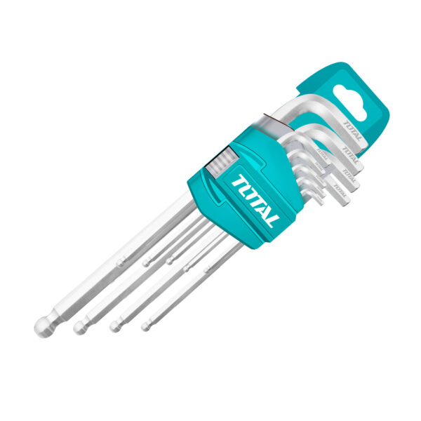9-delni set imbus ključev s kroglično konico LONG / INDUSTRIAL (THT106291) Total Tools