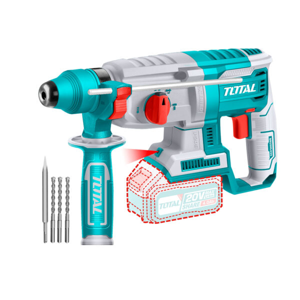 Akumulatorsko rotacijsko kladivo SDS Plus/5000bpm/2,5J/ INDUSTRIAL (Brez baterije) (TRHLI20228) Total Tools