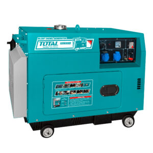 Tihi dizelski generator 5kW, 220V / 17L/9hp/9hours/3000rpm TP250001 Total Tools