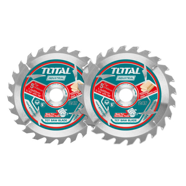 Set ultra tankih listov za žago TCT, 140mm /2kos/ INDUSTRIAL (TAC2331403) Total Tools