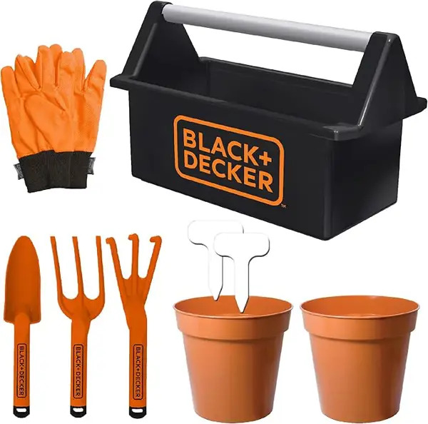 Otroški pripomočki za vrtnarjenje v škatli Black+decker 3+ SGH013-BD