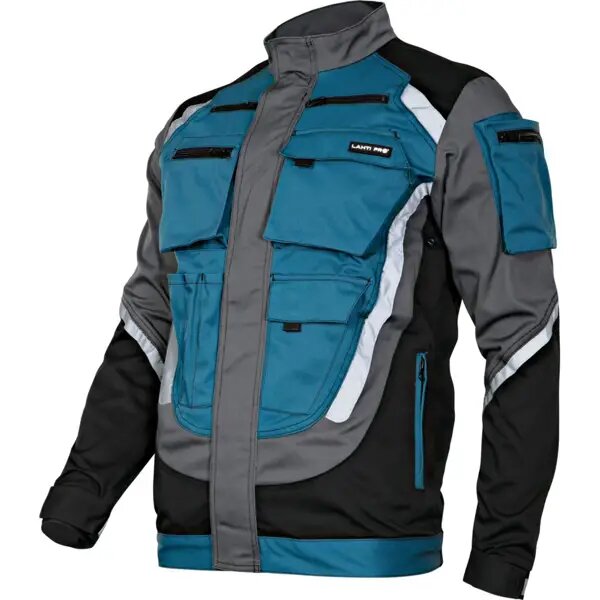 Jakna z odsevniki Lahti Pro črna/modra/siva velikost L L4040303