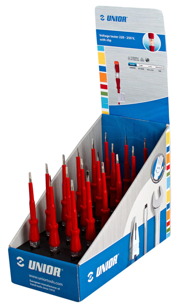 PREIZKUŠEVALCI NAPETOSTI NA STOJALU Art.630VDE140ST Unior