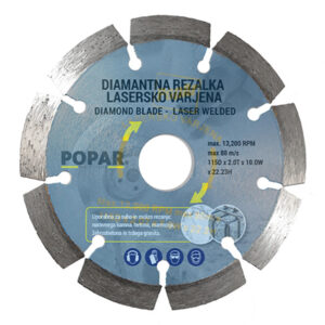 REZALKA DIAMANTNA LASERSKO VARJENA POPAR 230 mm