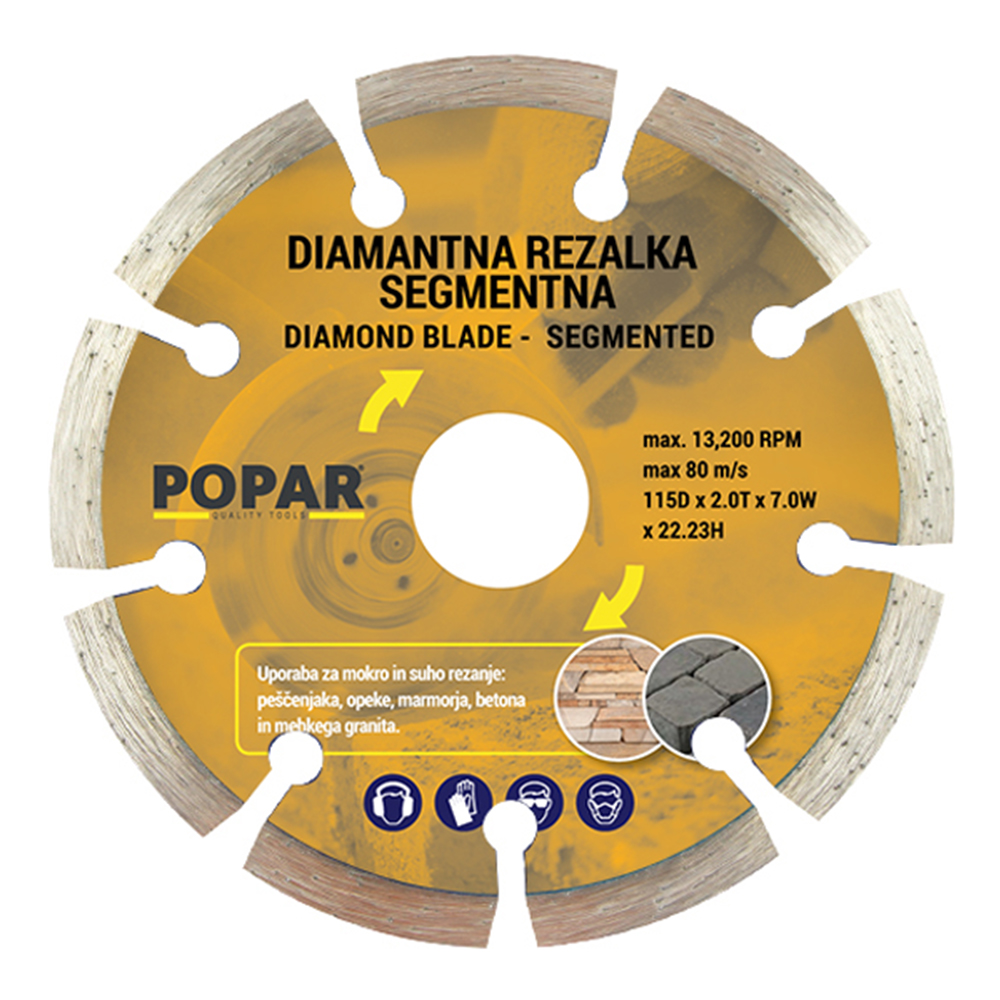 REZALKA DIAMANTNA SEGMENTNA 115 mm POPAR LMM026023