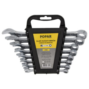 KLJUČI VILIČASTO OBROČNI POPAR Garnitura na obešalu, kromiran 6-22mm/12kos