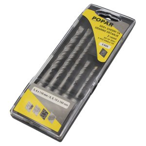 SVEDRI ZA UDARNO VRTANJE SDS-plus 2 rezn PVC embalaža, 5-delna grt., POPAR.