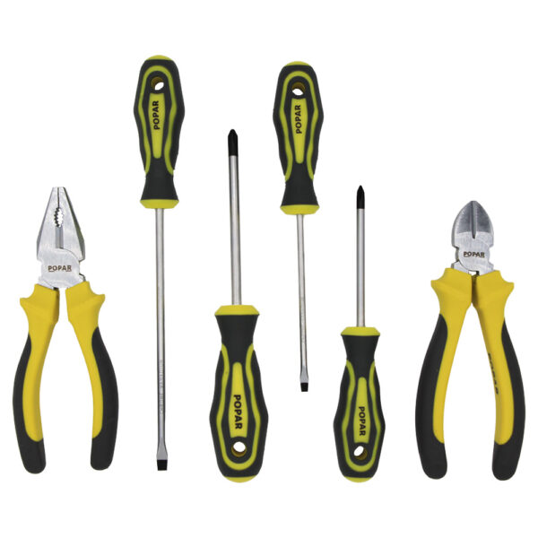 GARNITURA KLEŠČ IN IZVIJAČEV 6 kos, v blistru, POPAR 037850
