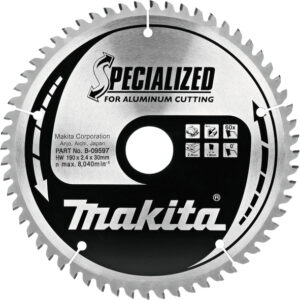 TCT Specialized žagin list za aluminij 190 mm (60 zob) Makita 190x30x60Z B-09597