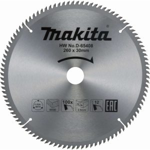 TCT žagin list Makita za les 260mm 100 zob D-65408