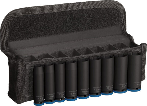 Komplet PRO Impact Socket Set Bosch, 1/4 palca, globok, 9-delni 2608003035