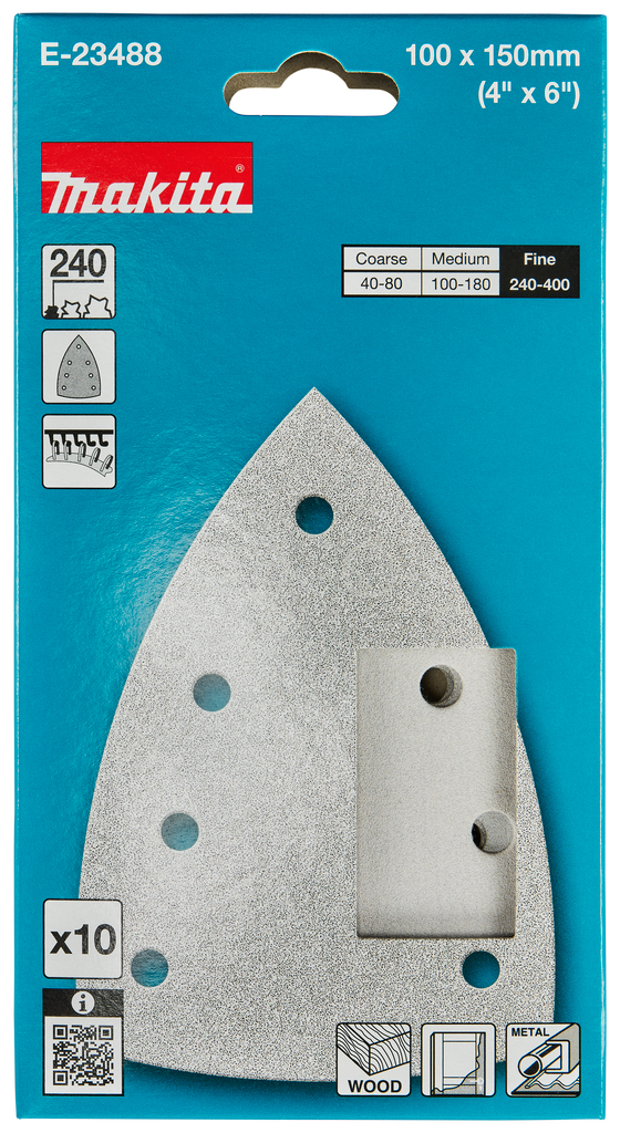 Brusni papir 100x150 A240 - FSC certifikat Makita E-23488