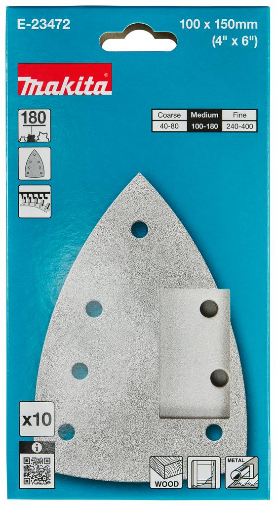 Brusni papir 100x150 A180 - FSC certifikat Makita E-23472