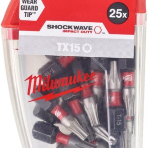 25-delni set vijačnih nastavkov TX15 25mm Milwaukee SHOCKWAVE 4932430873